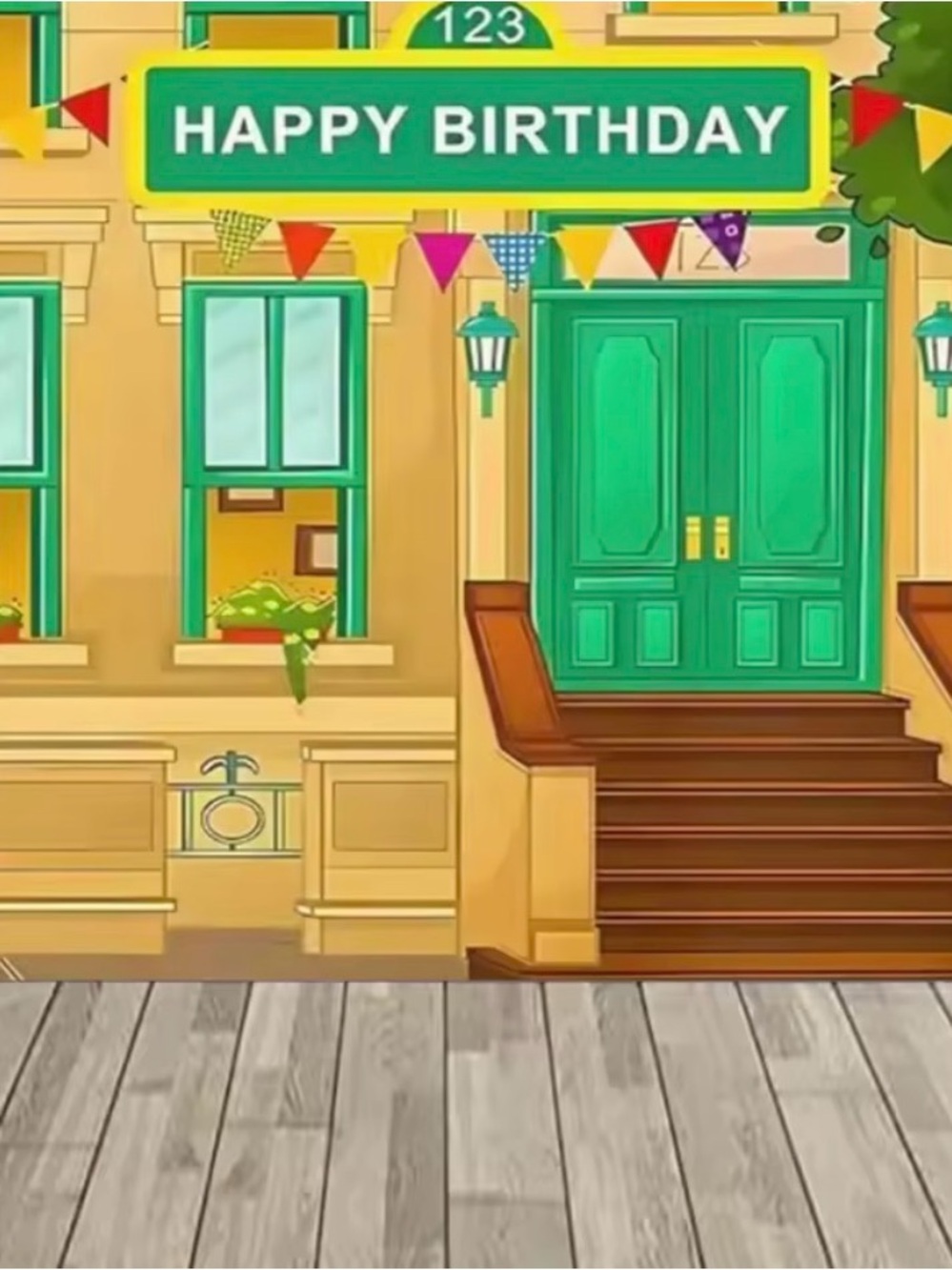 Sesame Street Happy Birthday Backdrop